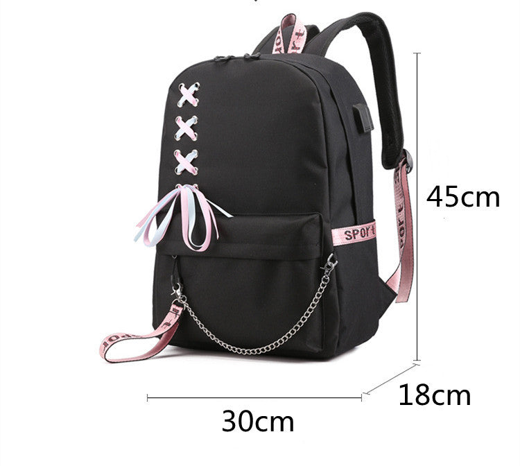 backpack korean style usb charging student female large capacity backpack