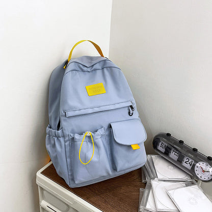 nylon backpack school bag junior high school student bags