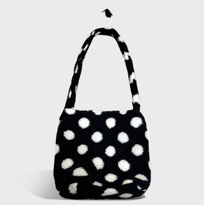 autumn and winter new leopard print letters printed bucket bag large capacity