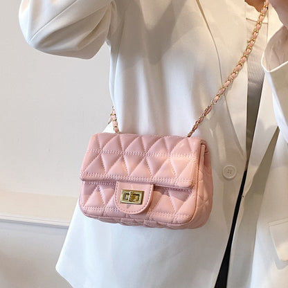high grade diamond pattern chain bag womens simple all match