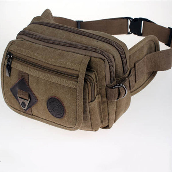 outdoor sports running canvas crossbody waist bag