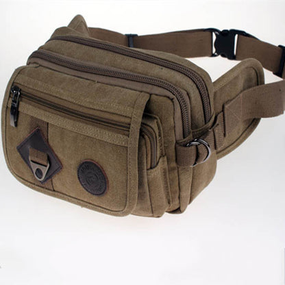 outdoor sports running canvas crossbody waist bag