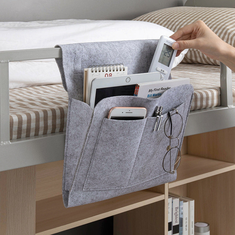 bedside mobile phone storage remote control hanging bag