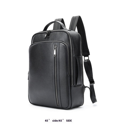 mens leather backpack multi functional large capacity portable
