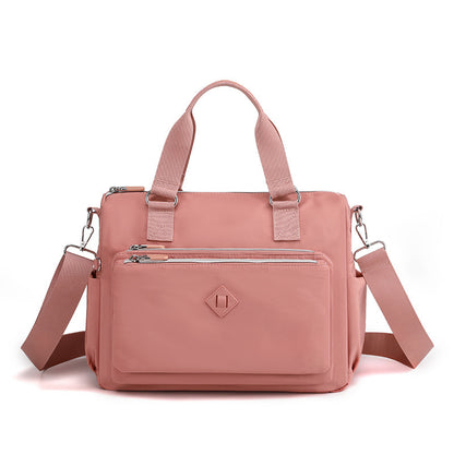 fashion trendy one shoulder bag multi layer waterproof nylon women