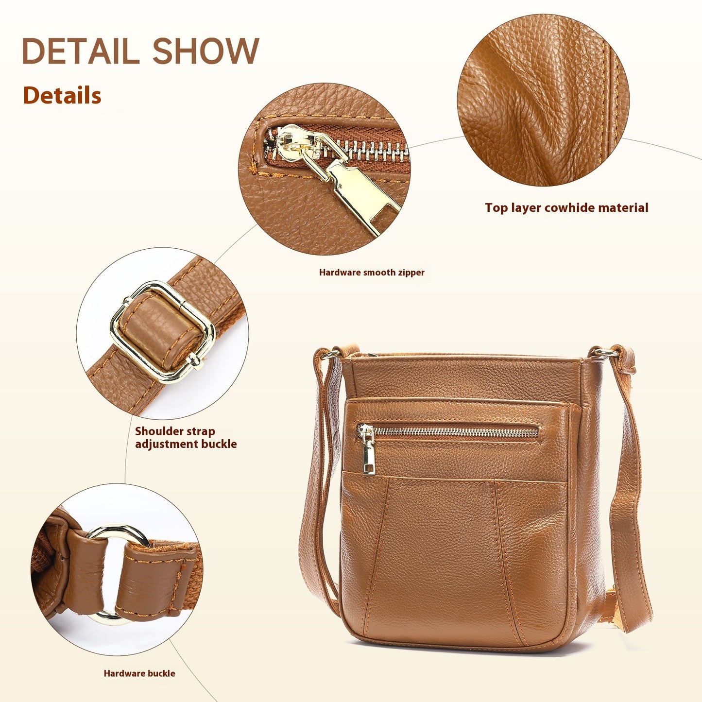 new mother style first layer cowhide messenger bag