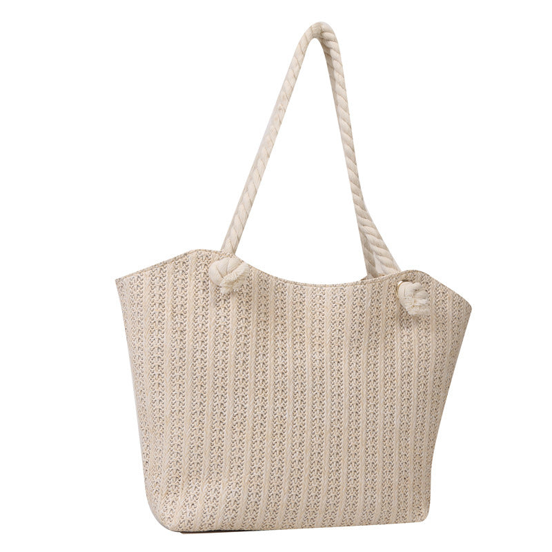 womens fashion straw large capacity shoulder tote bag