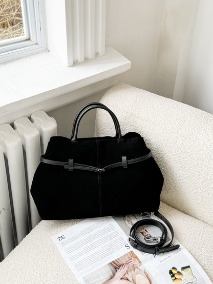 High-grade Suede Retro Easy Matching Commuter Frosted Portable Shoulder Crossbody Bag