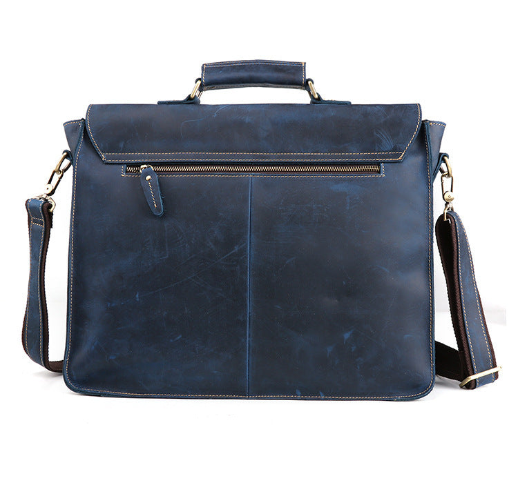 genuine leather mens business briefcase