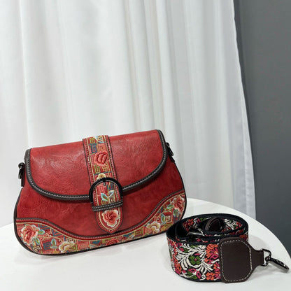 Retro Chinese-style Embroidered Crossbody Bag For Women