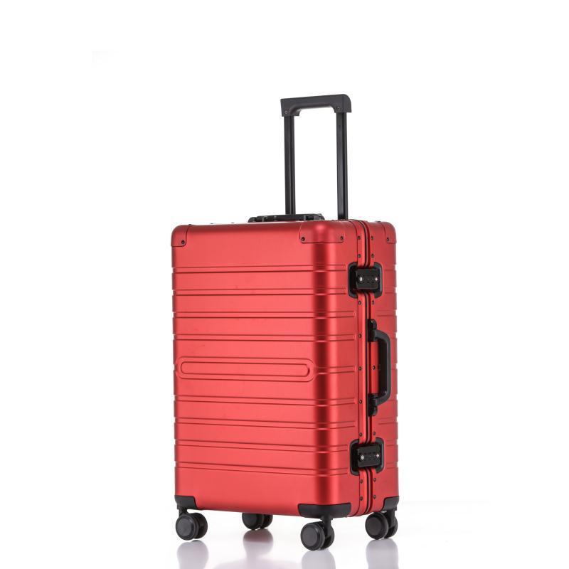 simple aluminum magnesium alloy universal wheel trolley case