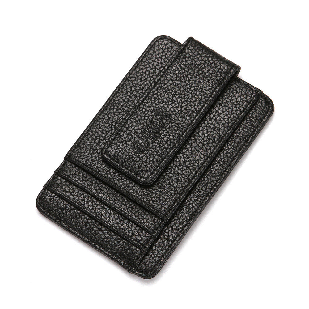 mens fashion portable magnetic closure card holder wallet