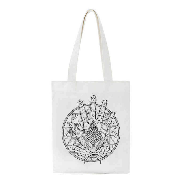Vintage Myth Sun Print Canvas Bag Creative One Shoulder