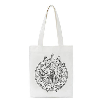Vintage Myth Sun Print Canvas Bag Creative One Shoulder