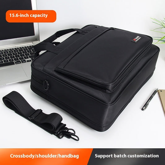 briefcase mens canvas business handbag 17 inch large capacity