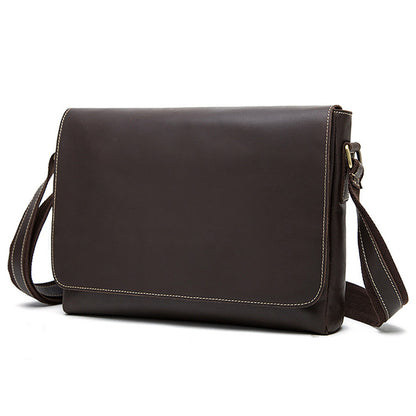 the first layer cowhide shoulder bag retro messenger bag